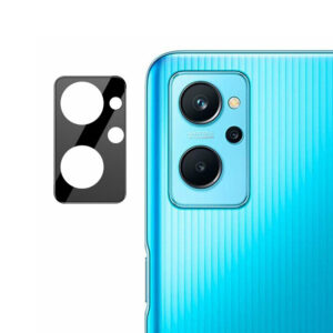 Folie protectie camera compatibila cu Realme 9i, Sticla Full Glue, Instant Fit, Hidrofoba, Oleofoba, Acoperire completa, Negru - 2