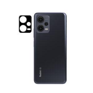 Folie protectie camera compatibila cu Xiaomi Redmi Note 12 5G / Poco X5, Sticla Full Glue, Instant Fit, Hidrofoba, Oleofoba, Acoperire completa, Negru - 4