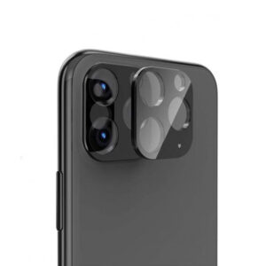 Folie protectie camera compatibila cu iPhone 12 Pro Max, Sticla Full Glue, Instant Fit, Hidrofoba, Oleofoba, Acoperire completa, Negru - 2