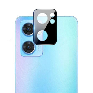 Folie protectie camera compatibila cu Oppo Reno 7 5G, Sticla Full Glue, Instant Fit, Hidrofoba, Oleofoba, Acoperire completa, Negru - 2