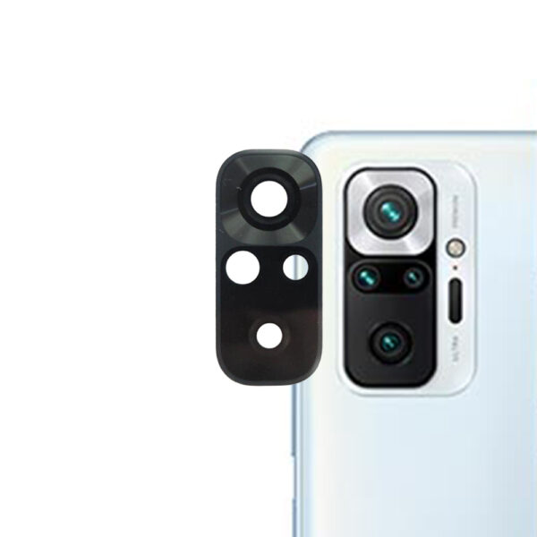 Folie protectie camera compatibila cu Xiaomi Redmi Note 10 Pro Max, Sticla Full Glue, Instant Fit, Hidrofoba, Oleofoba, Acoperire completa, Negru - 2