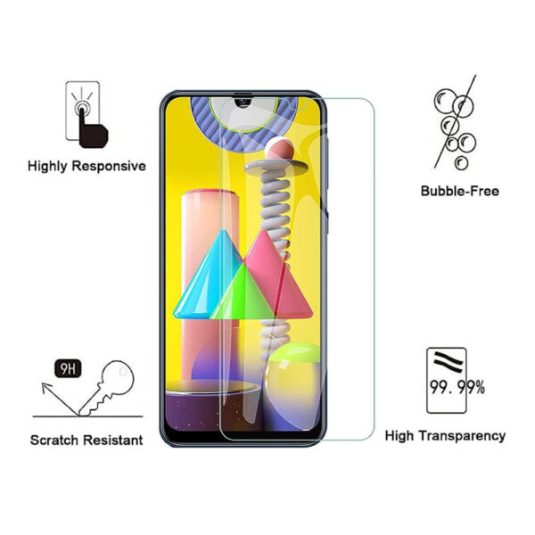 Folie de protectie compatibila cu Samsung Galaxy M31, 9H Cushion Glass, Complete Bonding, Case-Friendly, Clar - 2