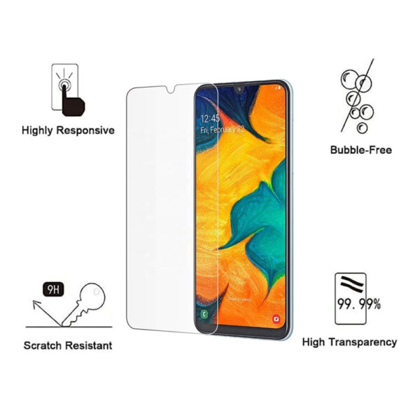 Folie de protectie compatibila cu Samsung Galaxy A30, 9H Cushion Glass, Complete Bonding, Case-Friendly, Clar - 2