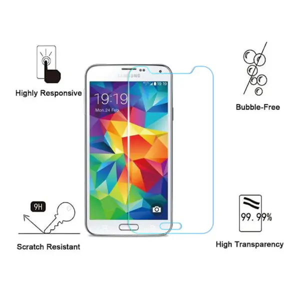 Folie de protectie compatibila cu Samsung Galaxy S5, 9H Cushion Glass, Complete Bonding, Case-Friendly, Clar - 2