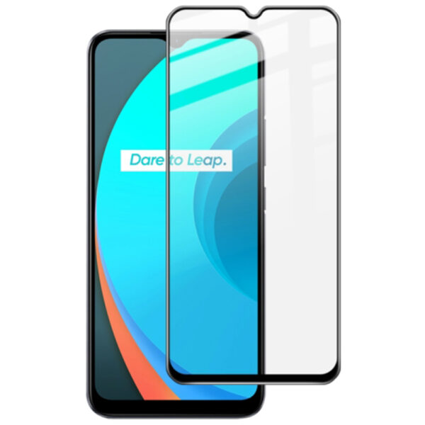 Folie COMANDO Ultra Thin Proof compatibila cu Realme C11, Rezistenta ridicata la socuri, Acoperire completa a ecranului, Lipici adeziv pe intreaga suprafata, 0,3 mm, Cadru negru