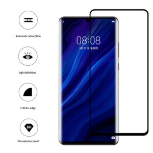 Folie COMANDO Ultra Thin Proof compatibila cu Huawei P30, Rezistenta ridicata la socuri, Acoperire completa a ecranului, Lipici adeziv pe intreaga suprafata, 0,3 mm, Cadru negru - 3