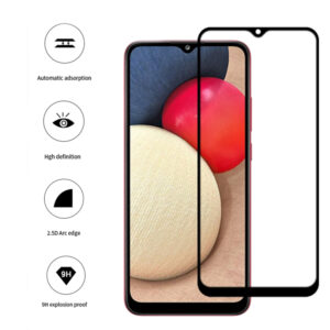 Folie COMANDO Ultra Thin Proof compatibila cu Samsung Galaxy A02s, Rezistenta ridicata la socuri, Acoperire completa a ecranului, Lipici adeziv pe intreaga suprafata, 0,3 mm, Cadru negru - 3