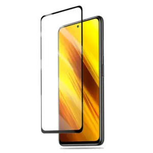 Folie COMANDO Ultra Thin Proof compatibila cu Xiaomi Poco X3 (NFC), Rezistenta ridicata la socuri, Acoperire completa a ecranului, Lipici adeziv pe intreaga suprafata, 0,3 mm, Cadru negru