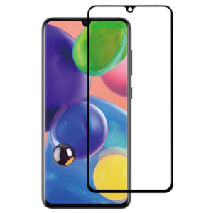 Folie COMANDO Ultra Thin Proof compatibila cu Samsung Galaxy A70, Rezistenta ridicata la socuri, Acoperire completa a ecranului, Lipici adeziv pe intreaga suprafata, 0,3 mm, Cadru negru