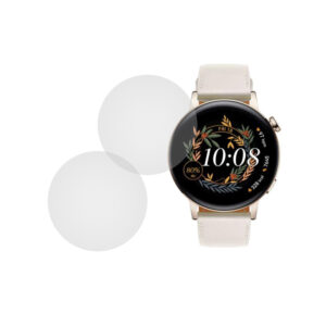 Set 2 x Folie compatibila cu Huawei Watch GT 3 42 mm, InvisiFlex Full Glue, Silicon hydrogel regenerabil, Anti soc si anti spargeri, SlimLine NanoShield, Transparenta