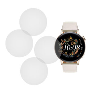 Set 4 x Folie compatibila cu Huawei Watch GT 3 42 mm, InvisiFlex Full Glue, Silicon hydrogel regenerabil, Anti soc si anti spargeri, SlimLine NanoShield, Transparenta