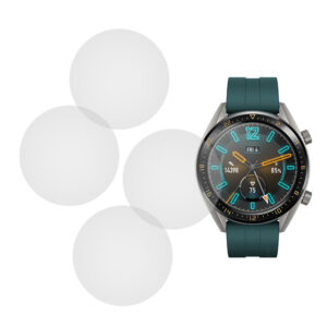 Set 4 x Folie compatibila cu Huawei Watch GT, InvisiFlex Full Glue, Silicon hydrogel regenerabil, Anti soc si anti spargeri, SlimLine NanoShield, Transparenta