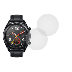 Set 2 x Folie compatibila cu Huawei Watch GT, Comando Shield Full Glue, Silicon hydrogel regenerabil, Anti soc si anti spargeri, SlimLine NanoShield, Transparenta