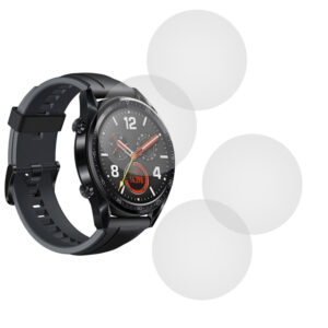 Set 4 x Folie compatibila cu Huawei Watch GT, Comando Shield Full Glue, Silicon hydrogel regenerabil, Anti soc si anti spargeri, SlimLine NanoShield, Transparenta - 2