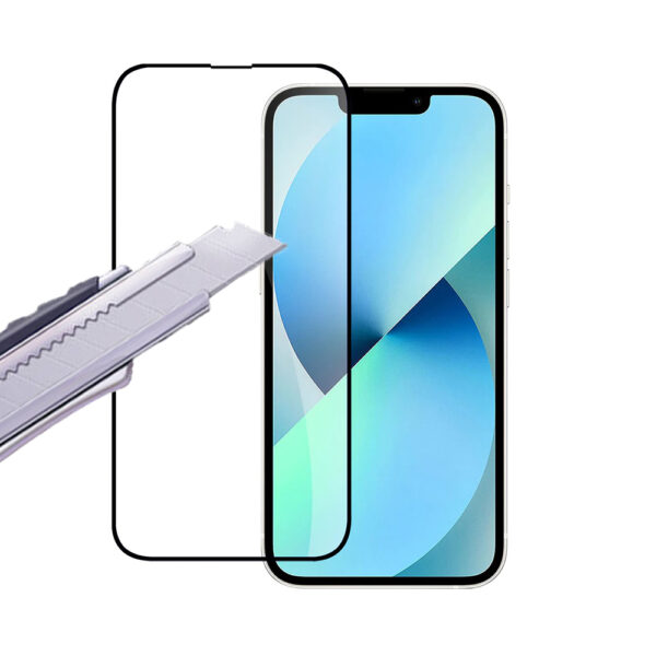 Folie COMANDO Ultra Thin Proof compatibila cu Apple iPhone 14, Rezistenta ridicata la socuri, Acoperire completa a ecranului, Lipici adeziv pe intreaga suprafata, 0,3 mm, Cadru negru - 2