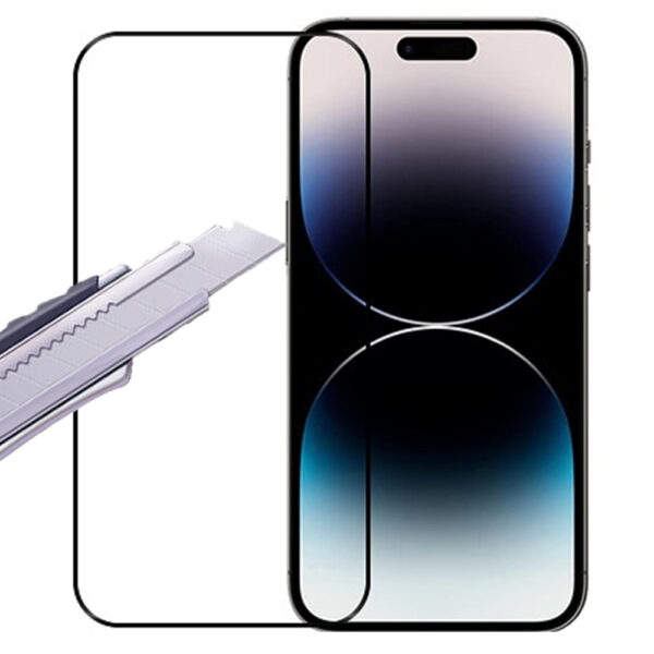 Folie COMANDO Ultra Thin Proof compatibila cu Apple iPhone 15 Plus, Rezistenta ridicata la socuri, Acoperire completa a ecranului, Lipici adeziv pe intreaga suprafata, 0,3 mm, Cadru negru - 2