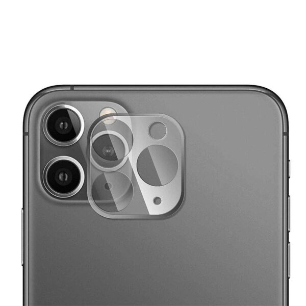 Folie protectie camera compatibila cu iPhone 11 Pro Max, Sticla Full Glue, Instant Fit, Hidrofoba, Oleofoba, Slim Touch, Transparenta - 2