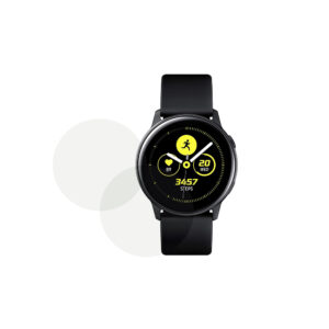 Set 2 x Folie compatibila cu Samsung Galaxy Watch Active, InvisiFlex Full Glue, Silicon hydrogel regenerabil, Anti soc si anti spargeri, SlimLine NanoShield, Transparenta