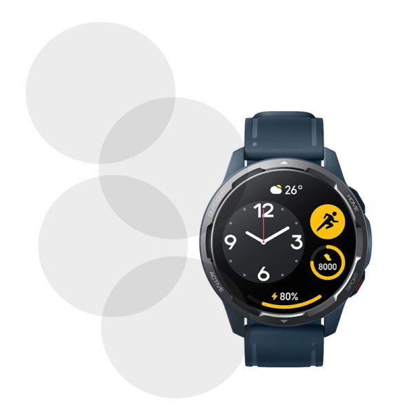 Set 4 x Folie compatibila cu Xiaomi Watch S1 Active, InvisiFlex Full Glue, Silicon hydrogel regenerabil, Anti soc si anti spargeri, SlimLine NanoShield, Transparenta