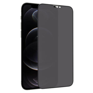 Folie Anti-Spy compatibila cu Apple iPhone 12 Pro, COMANDO Privacy, Filtru de confidentialitate, Protectie intimitate, Calitate japoneza, Adeziv complet, Negru