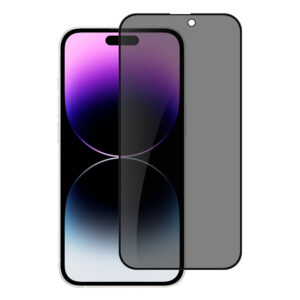 Folie Anti-Spy compatibila cu Apple iPhone 15 Plus, COMANDO Privacy, Filtru de confidentialitate, Protectie intimitate, Calitate japoneza, Adeziv complet, Negru