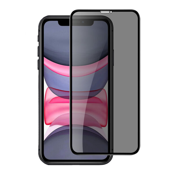 Folie Anti-Spy compatibila cu Apple iPhone XR, COMANDO Privacy, Filtru de confidentialitate, Protectie intimitate, Calitate japoneza, Adeziv complet, Negru