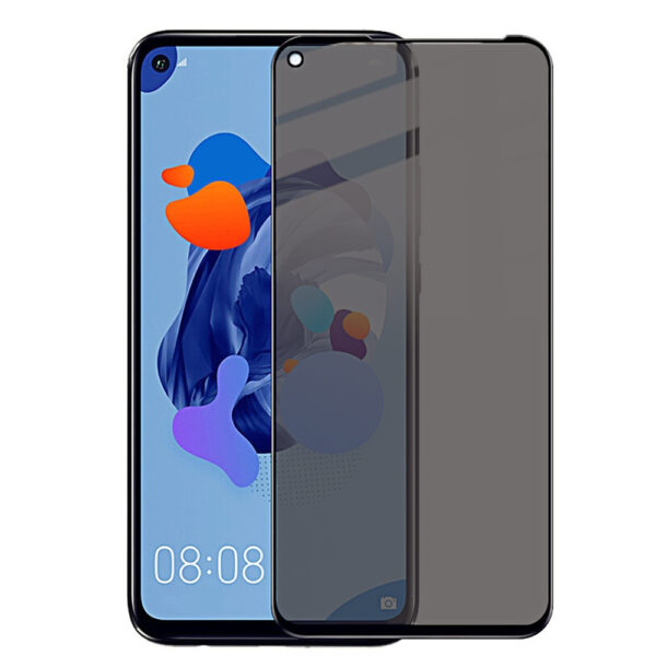 Folie Anti-Spy compatibila cu Huawei Nova 5T, COMANDO Privacy, Filtru de confidentialitate, Protectie intimitate, Calitate japoneza, Adeziv complet, Negru