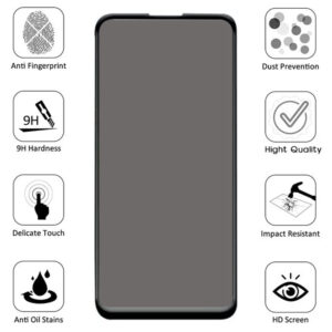 Folie Anti-Spy compatibila cu Samsung Galaxy A11, COMANDO Privacy, Filtru de confidentialitate, Protectie intimitate, Calitate japoneza, Adeziv complet, Negru - 3