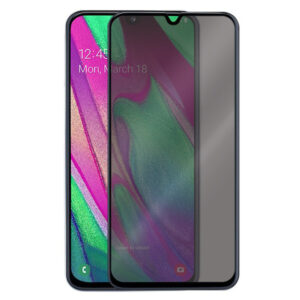 Folie Anti-Spy compatibila cu Samsung Galaxy A40, COMANDO Privacy, Filtru de confidentialitate, Protectie intimitate, Calitate japoneza, Adeziv complet, Negru