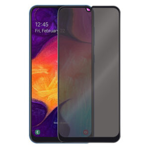 Folie Anti-Spy compatibila cu Samsung Galaxy A50, COMANDO Privacy, Filtru de confidentialitate, Protectie intimitate, Calitate japoneza, Adeziv complet, Negru