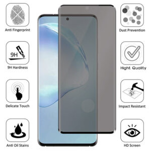 Folie Anti-Spy compatibila cu Samsung Galaxy S21 Ultra, COMANDO Privacy, Filtru de confidentialitate, Protectie intimitate, Calitate japoneza, Adeziv complet, Negru - 3