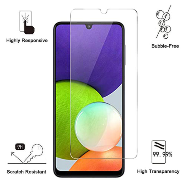 Folie de protectie compatibila cu Samsung Galaxy A22, 9H Cushion Glass, Complete Bonding, Case-Friendly, Clar - 2