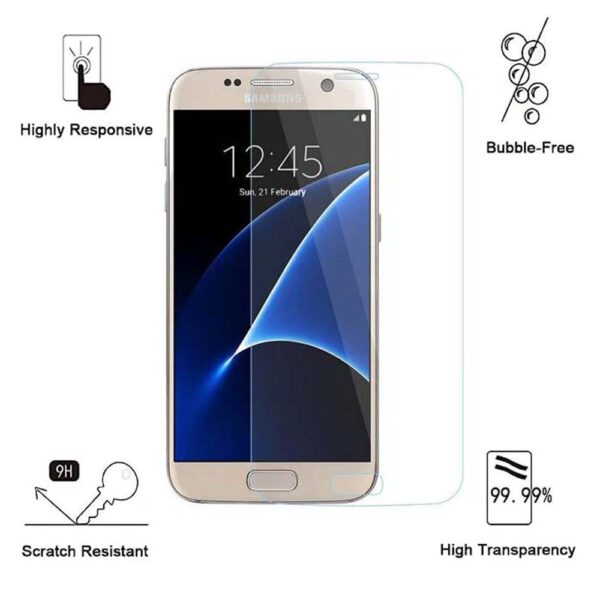 Folie de protectie compatibila cu Samsung Galaxy S7, 9H Cushion Glass, Complete Bonding, Case-Friendly, Clar - 2