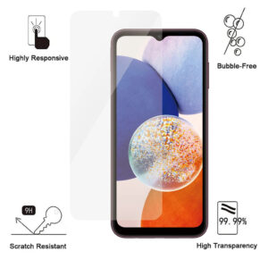 Folie de protectie compatibila cu Samsung Galaxy A14|Galaxy A14 5G, 9H Cushion Glass, Complete Bonding, Case-Friendly, Clar - 2