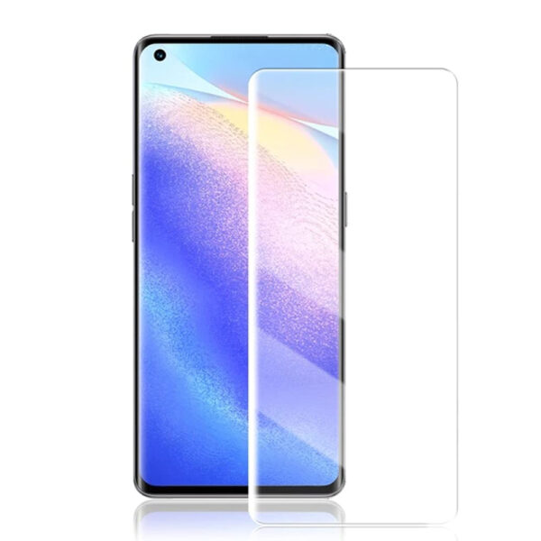 Folie de protectie compatibila cu OPPO Reno 5Z, 9H Cushion Glass, Complete Bonding, Case-Friendly, Clar