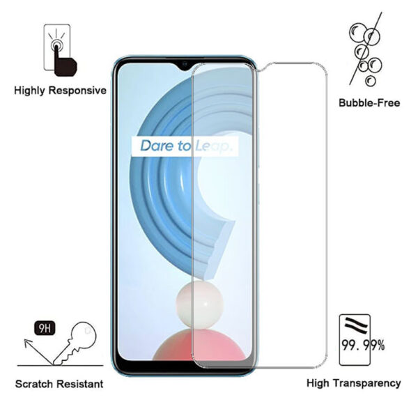 Folie de protectie compatibila cu Realme C21Y, 9H Cushion Glass, Complete Bonding, Case-Friendly, Clar - 2