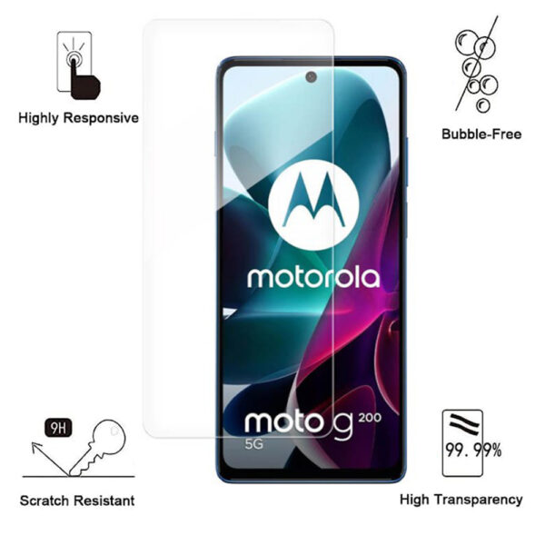 Folie de protectie compatibila cu Motorola Moto G200 5G, 9H Cushion Glass, Complete Bonding, Case-Friendly, Clar - 2