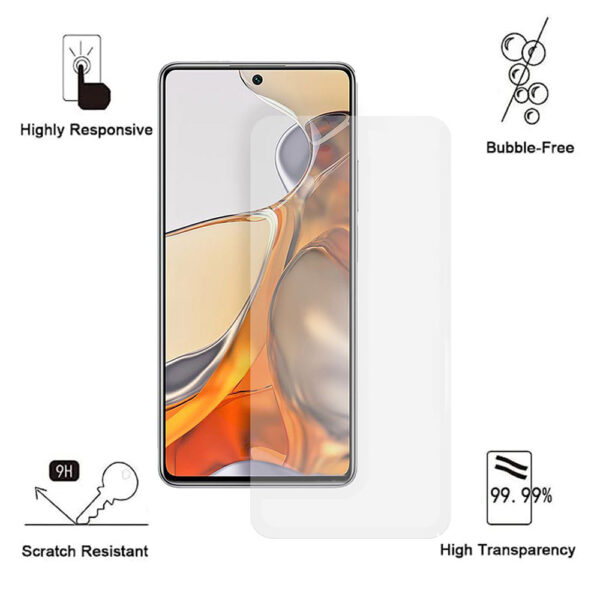 Folie de protectie compatibila cu Xiaomi 11T Pro, 9H Cushion Glass, Complete Bonding, Case-Friendly, Clar - 2