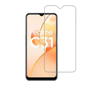 Folie de protectie compatibila cu Realme C31, 9H Cushion Glass, Complete Bonding, Case-Friendly, Clar