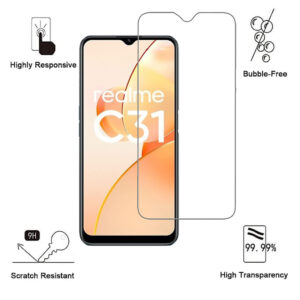 Folie de protectie compatibila cu Realme C31, 9H Cushion Glass, Complete Bonding, Case-Friendly, Clar - 2