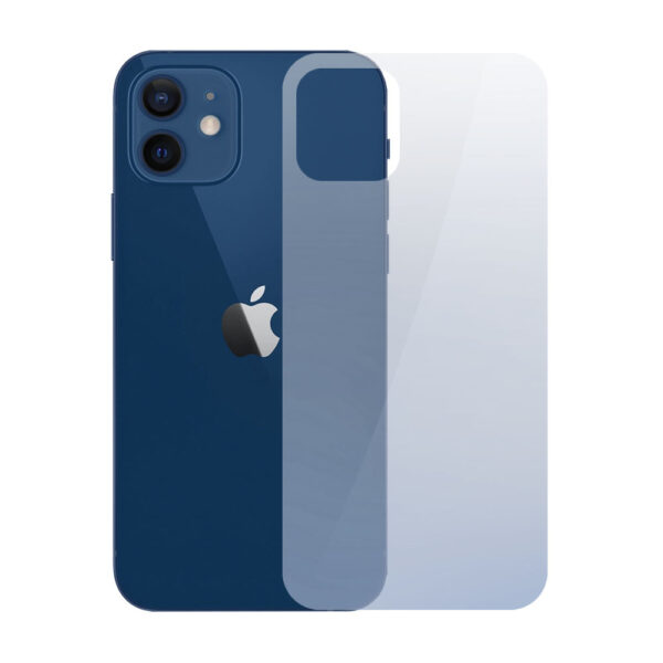 Folie InvisibleBack compatibila cu Apple iPhone 12, Protectie carcasa spate, Polimer siliconic, Adeziv premium, Montare usoara, Fara lichid, Regenerabila, Full Glue