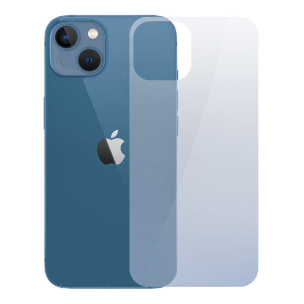 Folie InvisibleBack compatibila cu Apple iPhone 13, Protectie carcasa spate, Polimer siliconic, Adeziv premium, Montare usoara, Fara lichid, Regenerabila, Full Glue