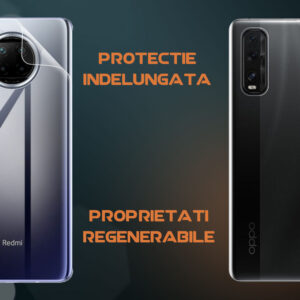 Folie InvisibleBack compatibila cu Nothing Phone 1, Protectie carcasa spate, Polimer siliconic, Adeziv premium, Montare usoara, Fara lichid, Regenerabila, Full Glue - 5