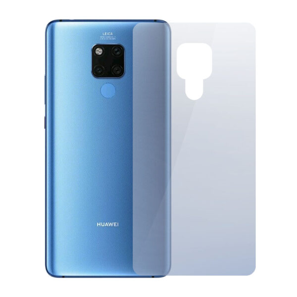 Folie InvisibleBack compatibila cu Huawei Mate 20 X, Protectie carcasa spate, Polimer siliconic, Adeziv premium, Montare usoara, Fara lichid, Regenerabila, Full Glue