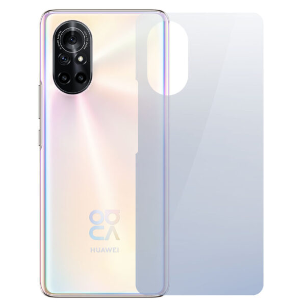 Folie InvisibleBack compatibila cu Huawei Nova 8, Protectie carcasa spate, Polimer siliconic, Adeziv premium, Montare usoara, Fara lichid, Regenerabila, Full Glue