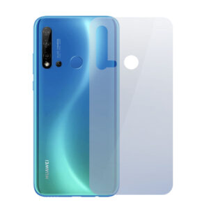 Folie InvisibleBack compatibila cu Huawei P20 Lite (2019), Protectie carcasa spate, Polimer siliconic, Adeziv premium, Montare usoara, Fara lichid, Regenerabila, Full Glue