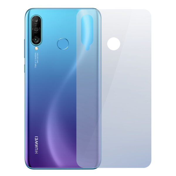 Folie InvisibleBack compatibila cu Huawei P30 Lite, Protectie carcasa spate, Polimer siliconic, Adeziv premium, Montare usoara, Fara lichid, Regenerabila, Full Glue