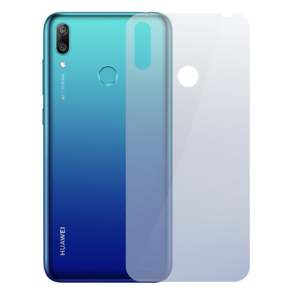 Folie InvisibleBack compatibila cu Huawei Y7 (2019), Protectie carcasa spate, Polimer siliconic, Adeziv premium, Montare usoara, Fara lichid, Regenerabila, Full Glue