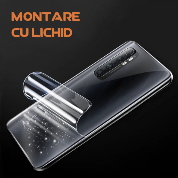 Folie Back Shield compatibila cu OnePlus 6T, Protectie spate, Hidrogel in 3 straturi, Anti-ingalbenire, Anti-UV, Regenerabila, Anti-soc, Instalare usoara - 3