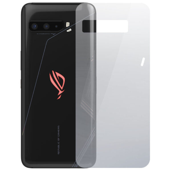 Folie Back Shield compatibila cu Asus ROG Phone 3, Protectie spate, Hidrogel in 3 straturi, Anti-ingalbenire, Anti-UV, Regenerabila, Anti-soc, Instalare usoara